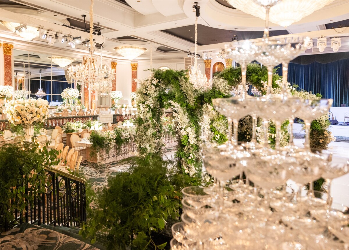 vintage Italian wedding decor at the Beverly Wilshire