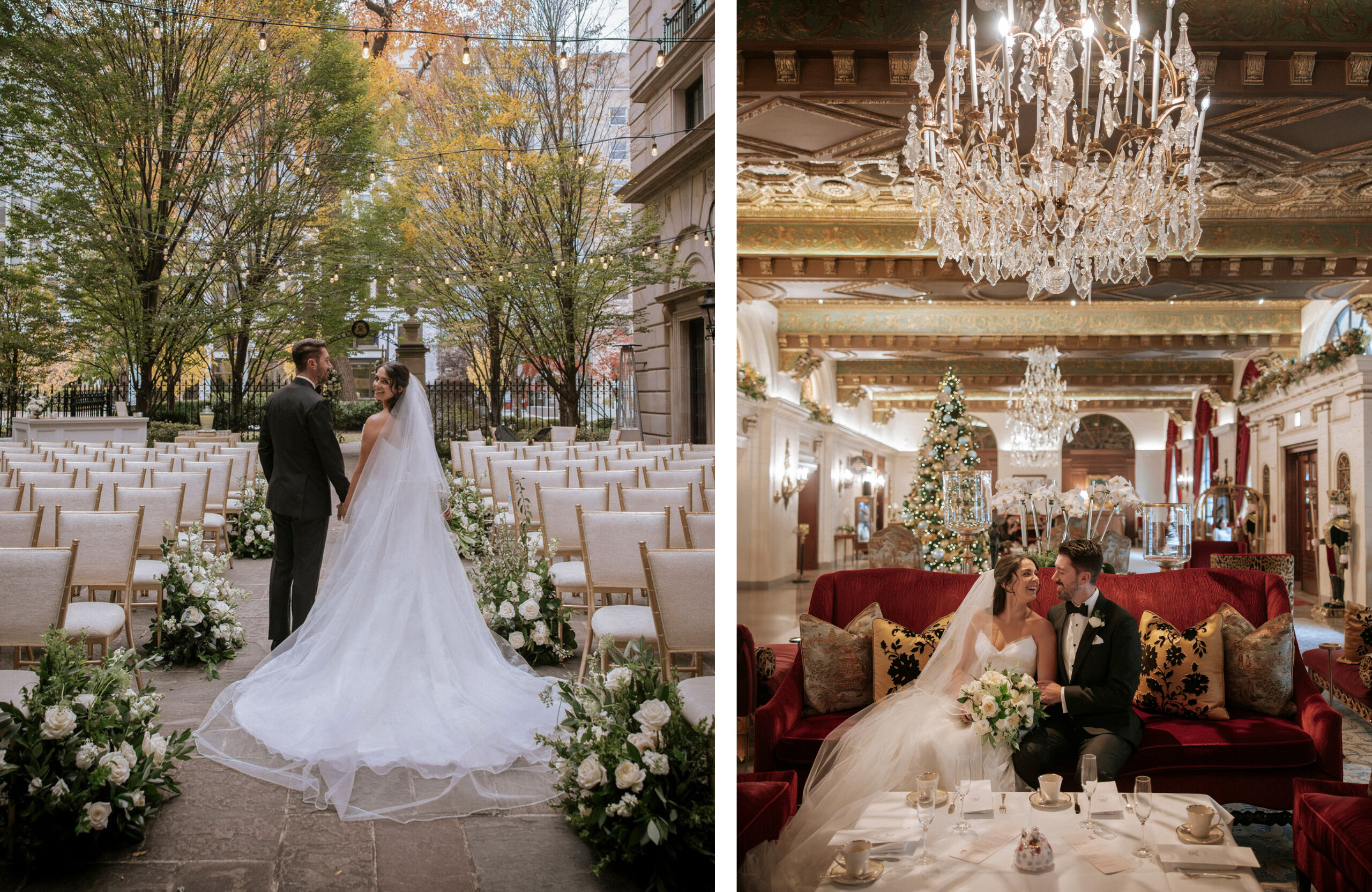 bride and groom at The St. Regis Washington DC