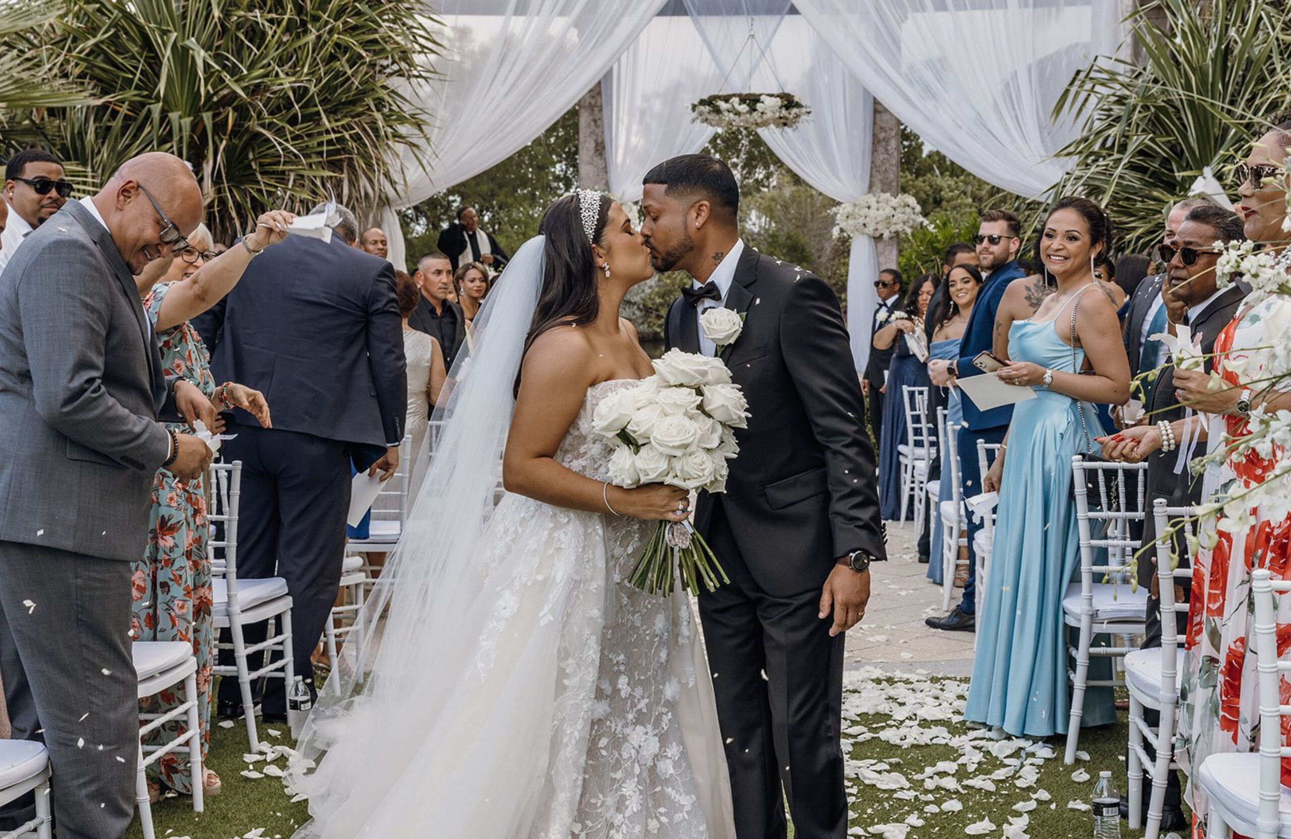 Chynna-Derran-Ritz-Carlton-Grand-Cayman-wedding-8 bride and groom wedding ceremony at The Ritz-Carlton Grand Cayman