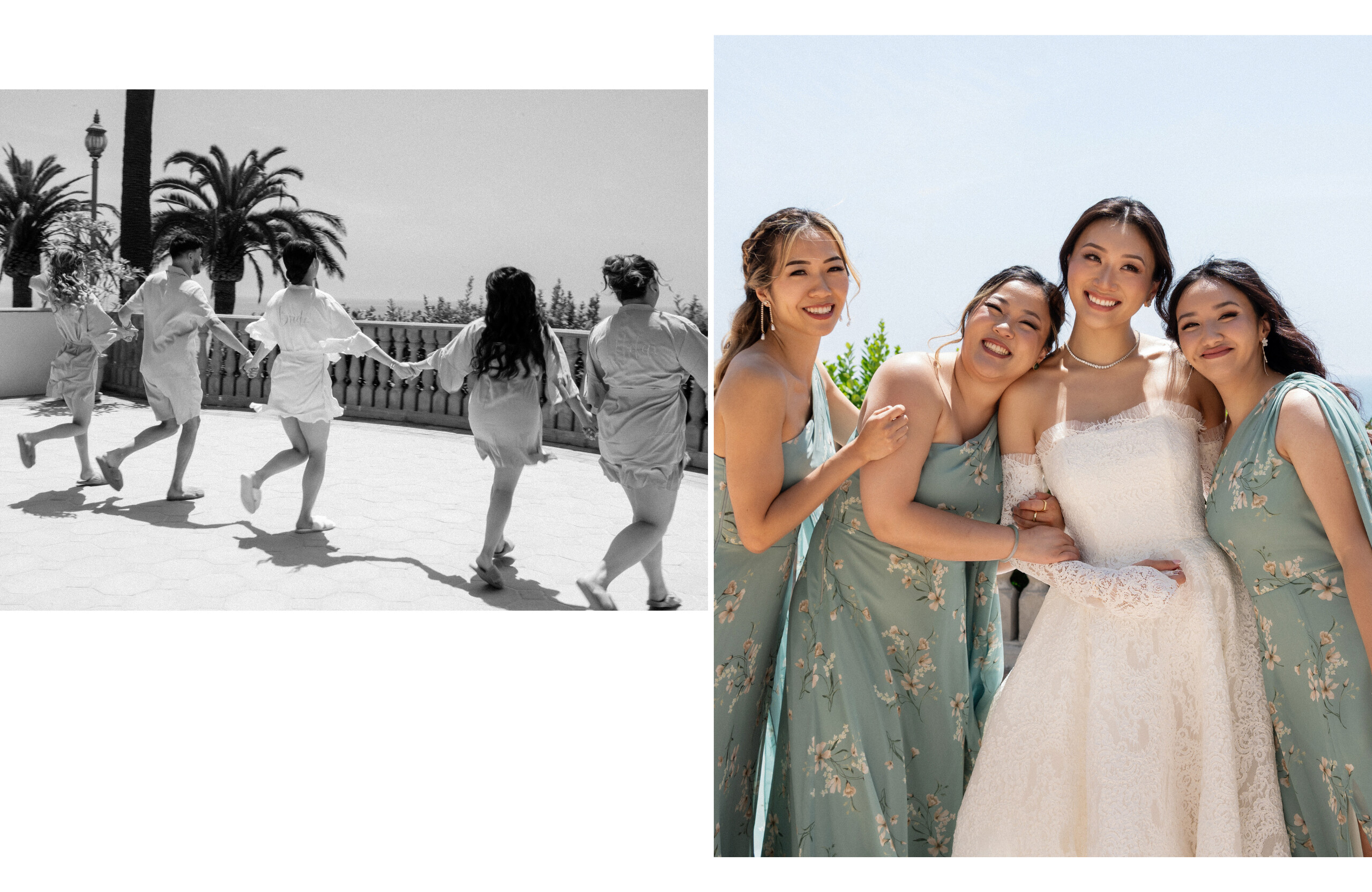 bridal party getting ready at The Bel-Air Bay Club