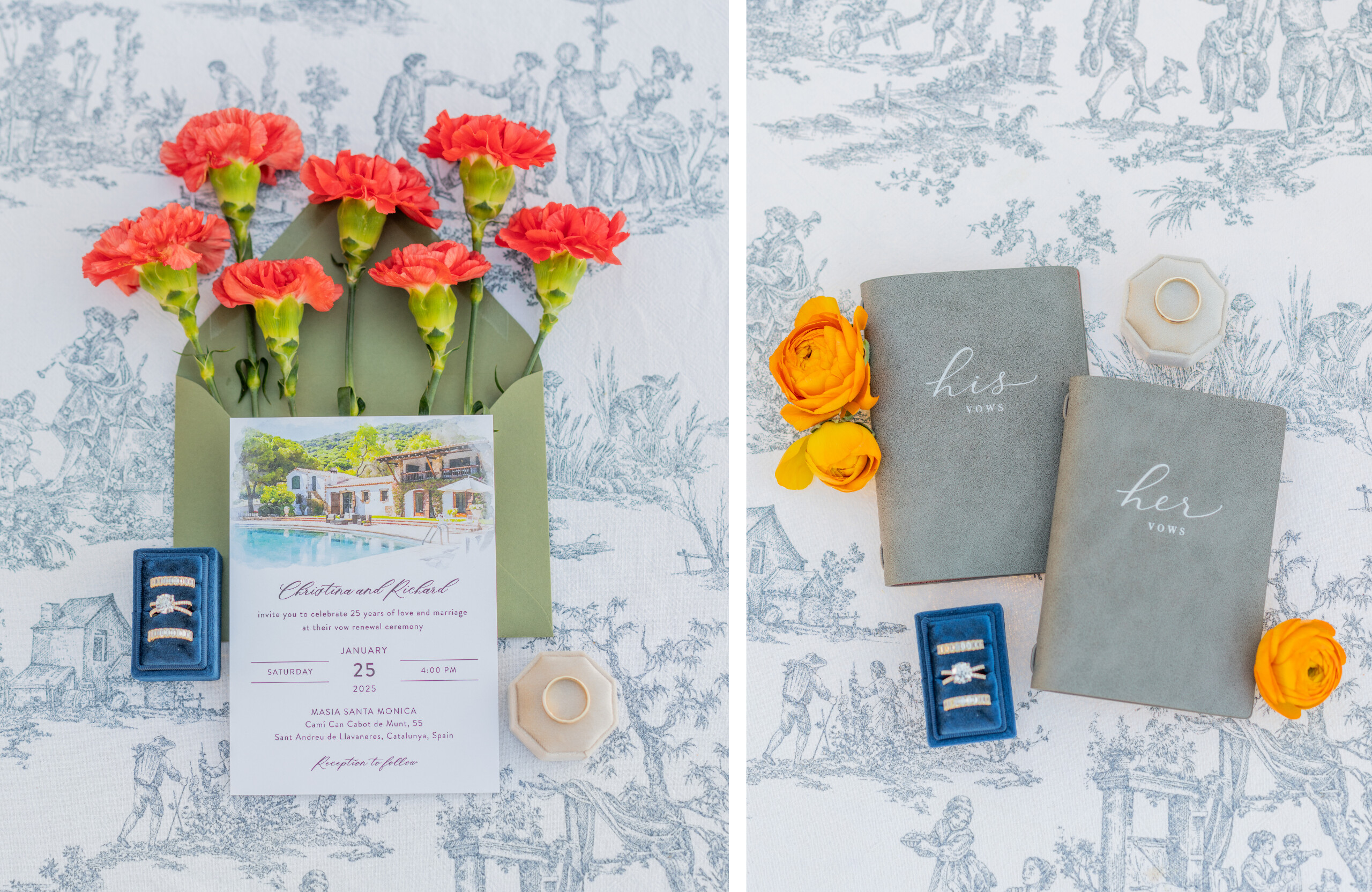 vow renewal invitation and vow books