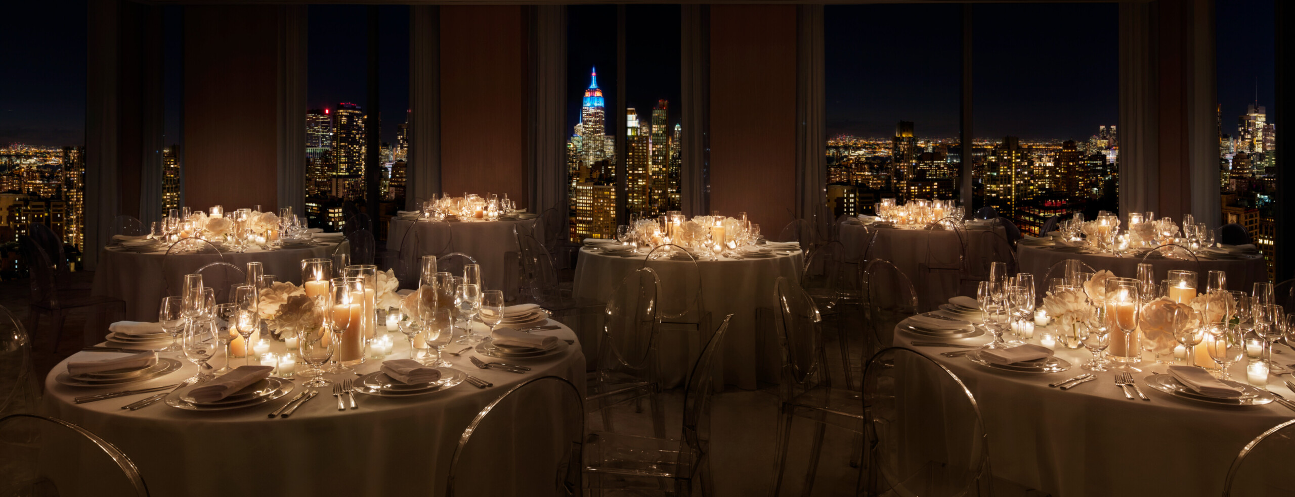 Tabletop decor with New York Skyline in Background