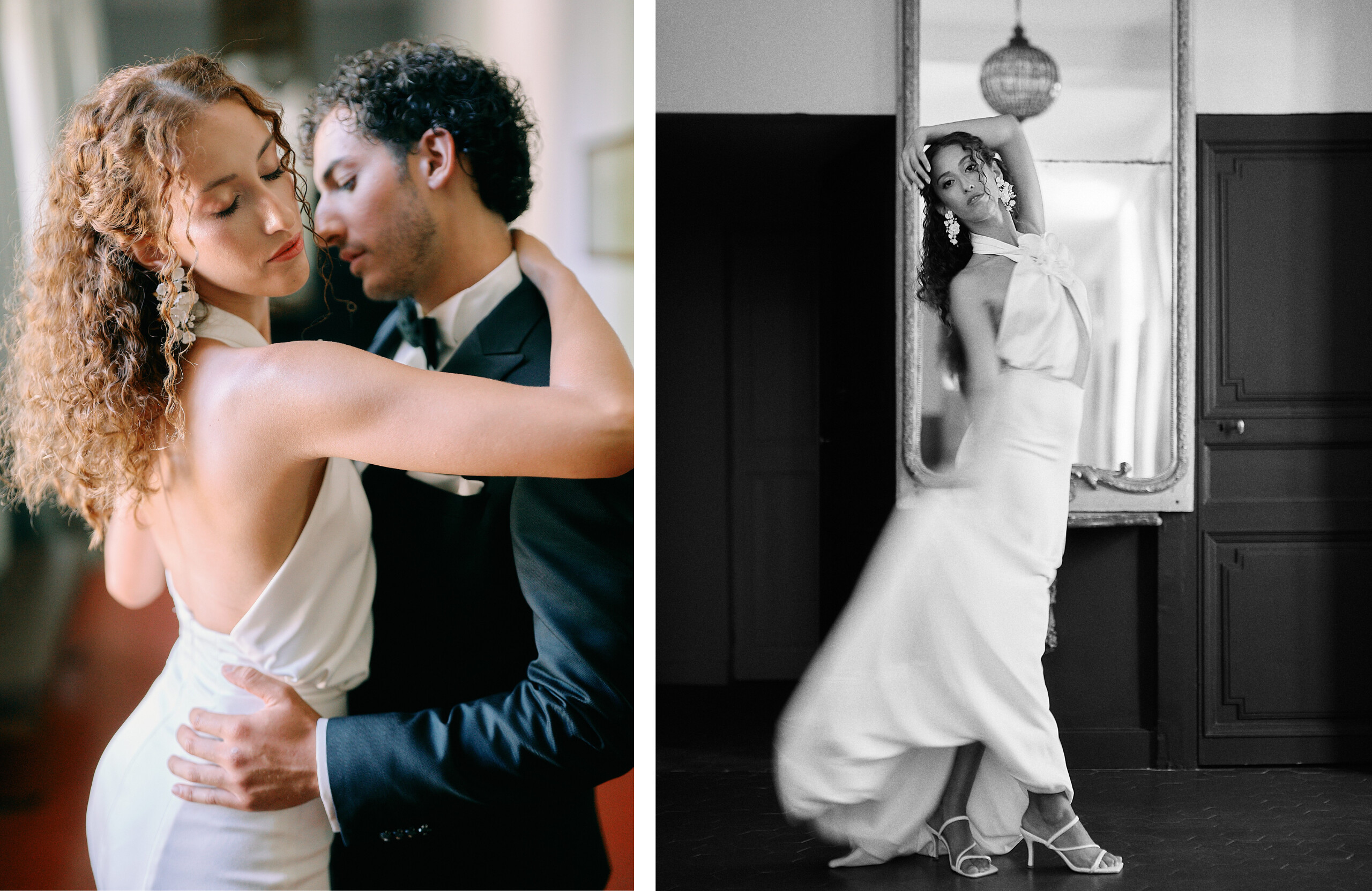 bride and groom from styled elopement editorial shoot