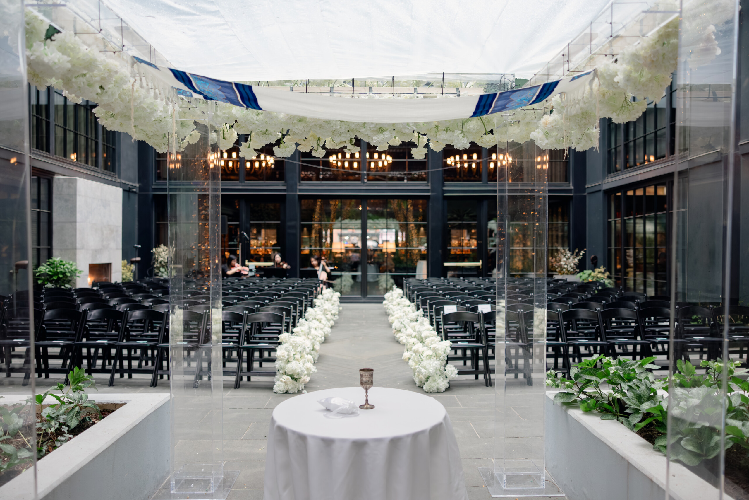 0G4A3315 white chuppah outdoor wedding ceremony at Pendry Baltimore
